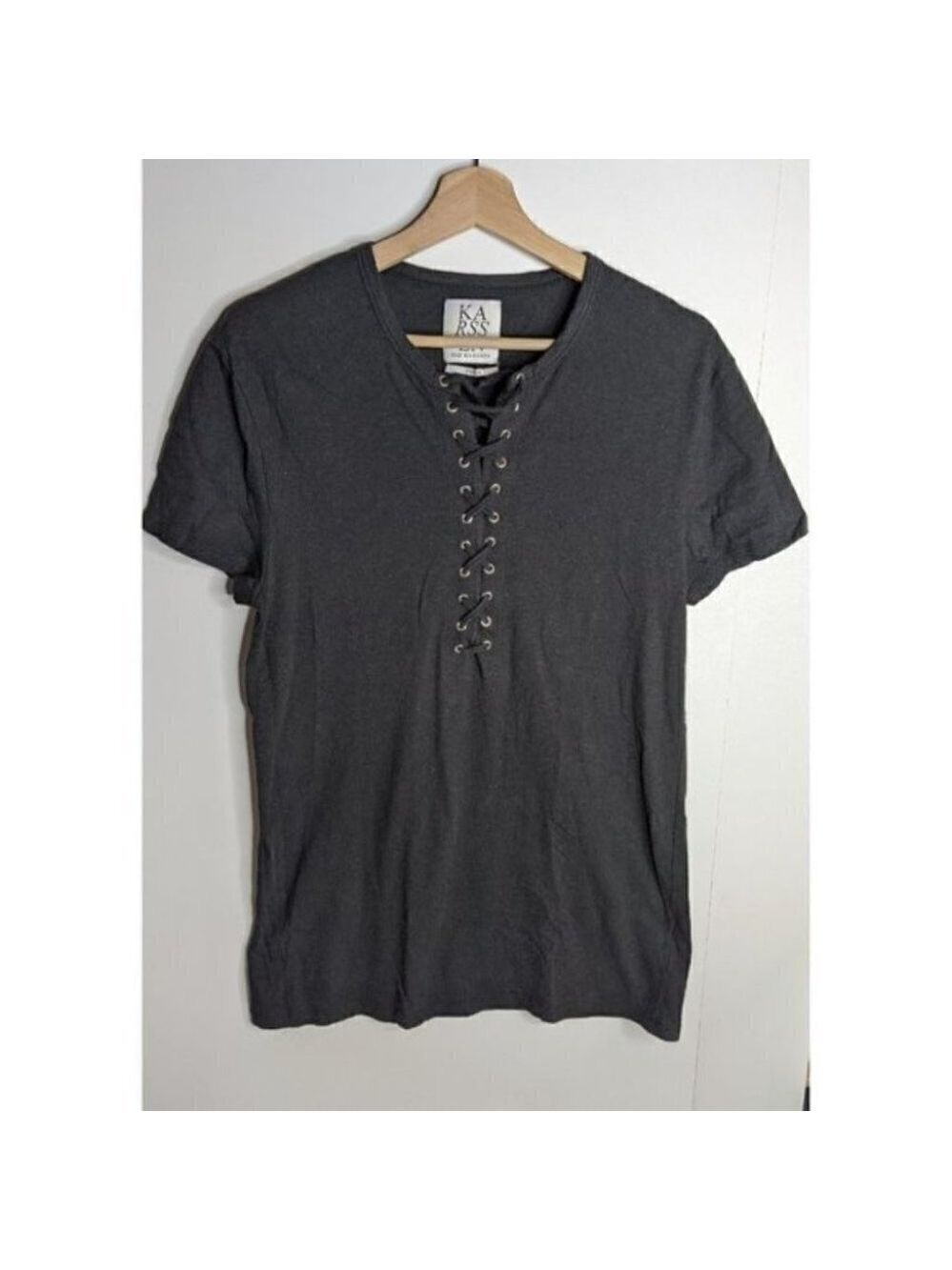 [Revolve] Zoe Karssen | Black Lace-up Tee